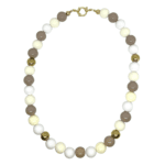 Allegra bubble ketting taupe